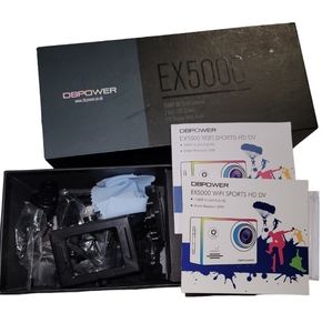 DBPower EX5000 1080P HD WIFI Sports Camera 15 Accessories Manuals Original Box